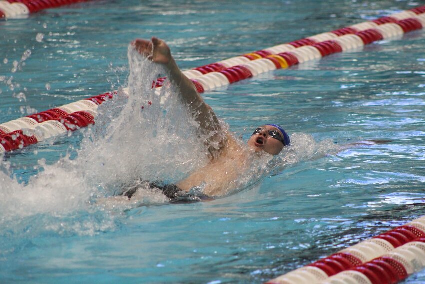 Crawfordsville senior Whitman Horton will be back on the final day of the Boys Swimming season swimming in the consolations of both the 200IM and 100 backstroke.