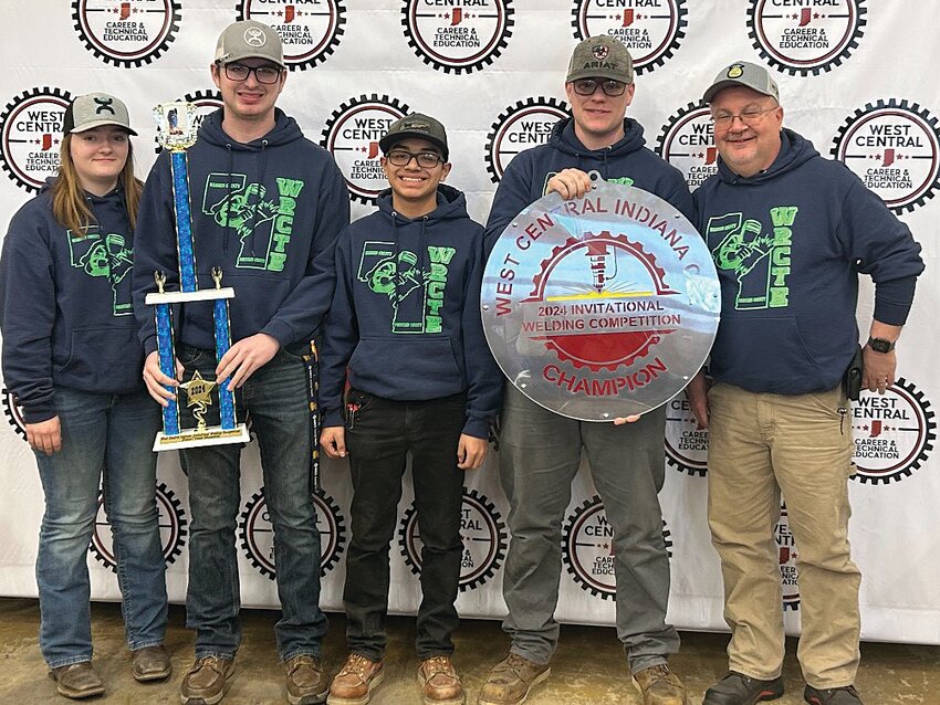 Pictured are students from Wabash River North, the winners of the 2024 West Central Indiana Invitational Welding Competition.