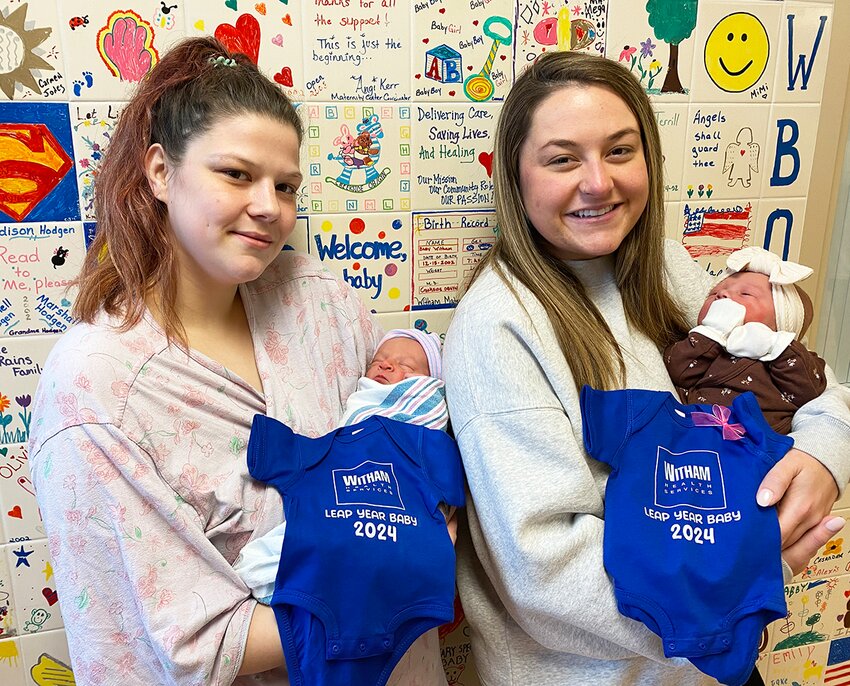 Congratulations to Baby Boy Crow and Navey Covault &mdash; the two Leap Year babies born at Witham Health Services, Lebanon.