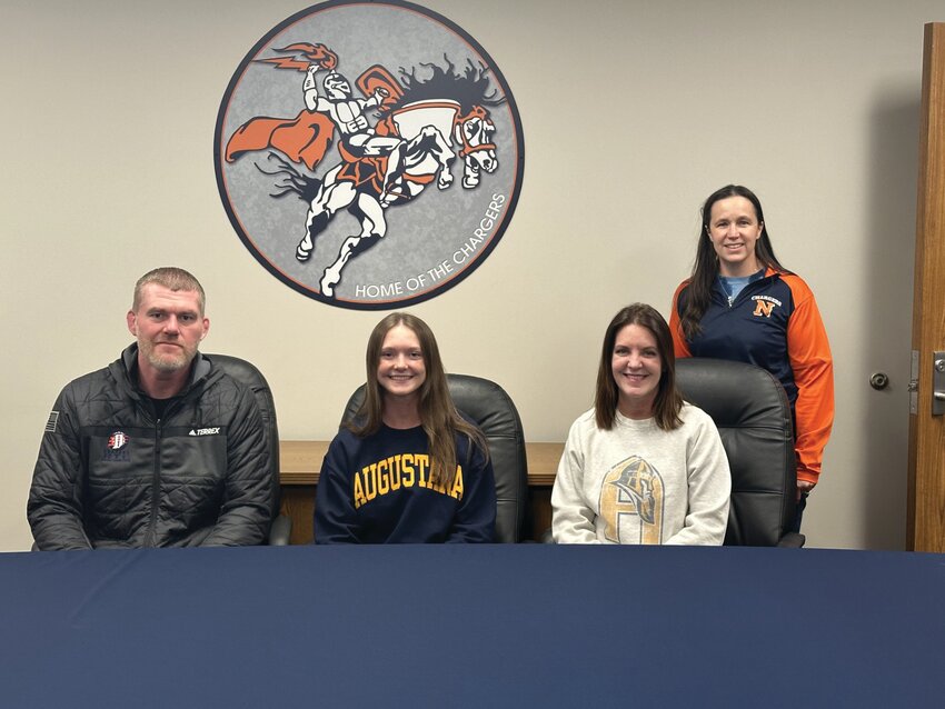 North Montgomery's Annabel Anderson will continue her swimming career at Augustana College as the 2023-24 JR Girls Swimmer of the Year officially put pen to paper.