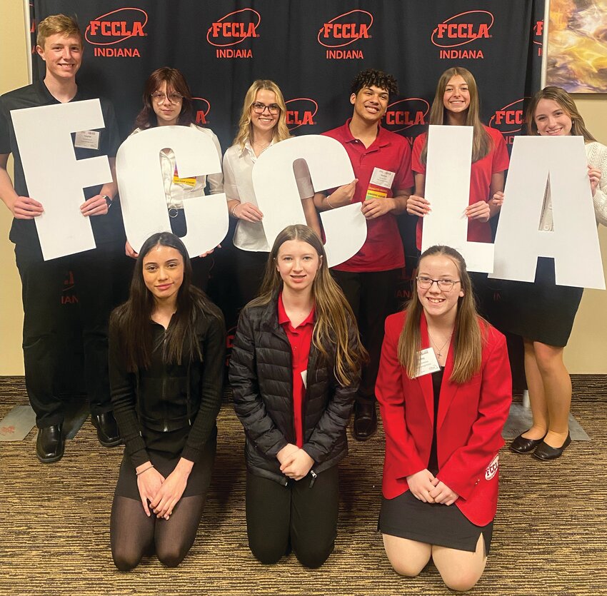 Parke Heritage High School Family, Career and Community Leaders of America (FCCLA) members competed in their state competition held in Muncie from Feb. 29-March 2. Three groups received the highest score in their competition and received a National Qualifying bid. Earning gold medals were Savannah Cotten and Maddy Fisher in the Interior Design category and Mackenzie Reath and Justice Stark in the Public Policy Advocate category. Emma Patton received a silver medal and a national qualifying bid in the Hospitality, Tourism and Recreation category. Earning silver medals were Haley Holtsclaw - Fashion Construction; Treyton Burgess - Food Innovation; Quinten Smith - Professional Presentation; and Will Patton - Repurpose and Redesign.