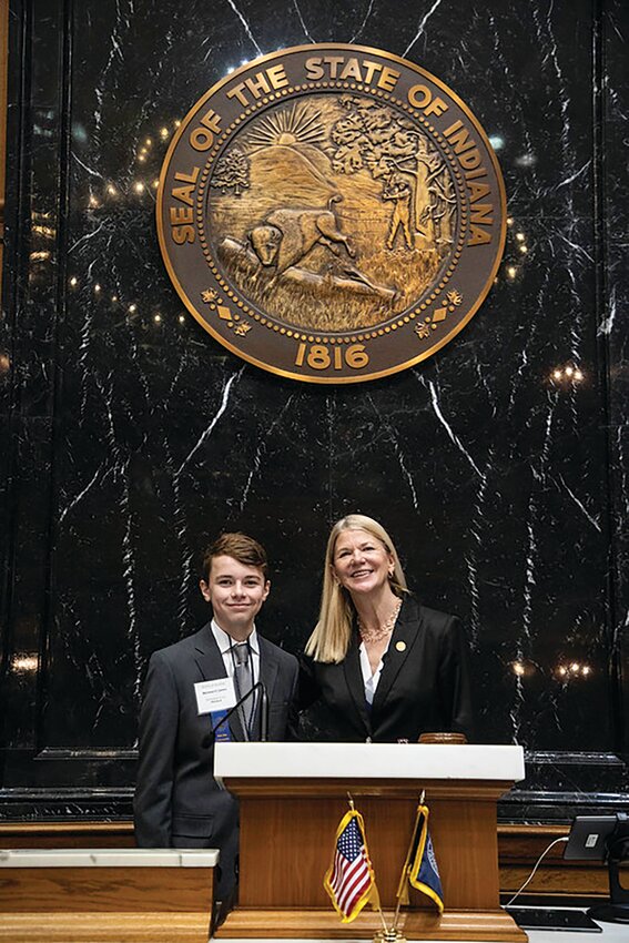 State Rep. Sharon Negele (R-Attica) recently welcomed Bennett Oppy from New Richmond, who attends North Montgomery Middle School, to the Statehouse where he participated in the Indiana House Page Program during the 2024 legislative session. As a page, Oppy assisted lawmakers and staff with daily duties, toured offices of all branches of government in the Statehouse, and joined Negele on the House floor to learn about the legislative process. &rdquo;Paging at the Statehouse offers a firsthand learning opportunity to students all across Indiana,&rdquo; Negele said. &ldquo;I am always excited to show students how our laws are made and how their elected officials are working for them in Indianapolis.&rdquo;