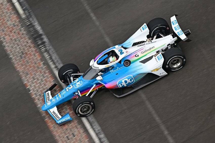 Josef Newgarden was fastest in Wednesday&rsquo;s test session at IMS