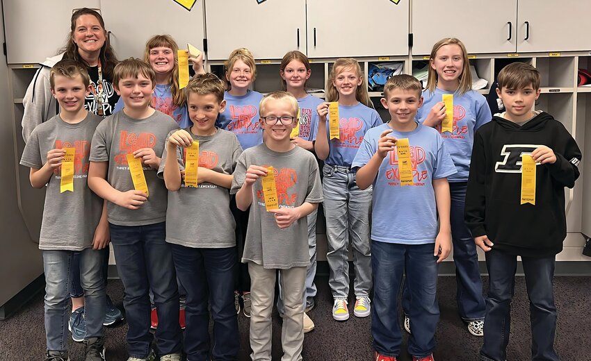 The Turkey Run Elementary School Math Bowl Team competed in the district contest held April 9 held at Central Elementary. The competition focused on algebra and covered standards in grades 6-8. Students are expected to have standards in grades K-5 mastered. Questions generally consisted of 6-8 standards. There are four rounds with eight questions in each round. Team members are, from left, front row, Will Davies, Colby Lamb, Owen Mundell, Jordan McLain, Brenton Hart and Carter Chapman; and back row, Coach Alicia Mathis, Morrissa Brown, Piper Green, Zoey Blystone, Cobie McCrory and Allie Sauter.