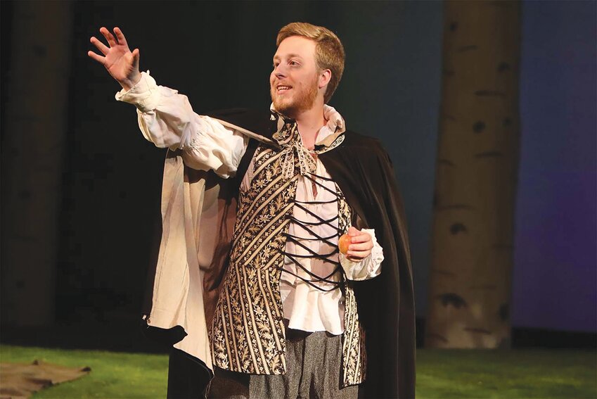 Hayden Kammer was a cast member for the Wabash College theater department’s production of “As You Like It” in October 2022, playing the role of Jaques.