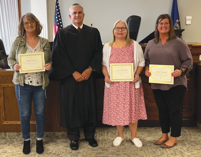 On April 18, Angie Carver, Lesia Showalter and Staci Duncan were sworn in by Judge Darren Chadd to be Court Appointed Special Advocates. These women spent 30 hours training in person and doing outside of class reading. As CASAs, they will be advocating for children who are involved in the child welfare system. They get to know the children and their families by visiting, attending meetings, and having contact with service providers. CASAs submit fact-based reports to the Court detailing the family's progress towards reunification. If this sounds like something you are interested in being a part of, contact Kate Doty at kate@mcysb.org for more information.