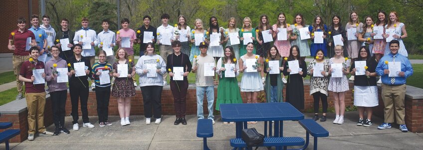 New members of the National Honor Society were inducted April 24 into the chapter at Crawfordsville High School.