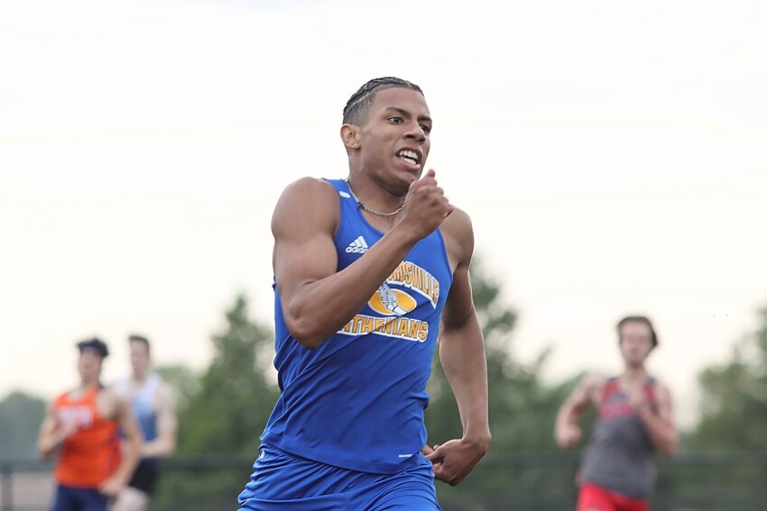 North Montgomery's Owen Utterback won the county title in the long jump and set the Charger school record in the 400.