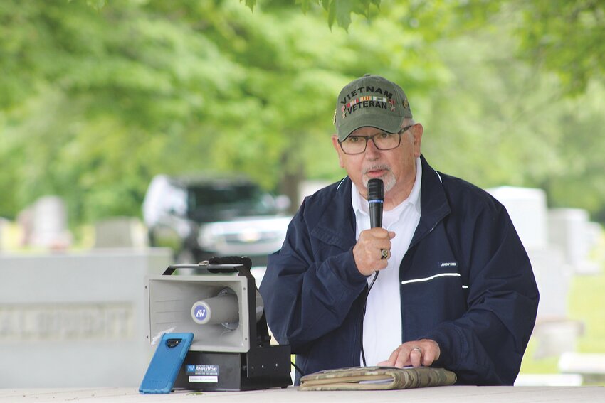 Several community members gathered Monday at Oak Hill North Cemetery for the annual Memorial Day service. Montgomery County Veterans Service Officer Joe Ellis was the guest speaker. He served in Vietnam from 1968 to 1971. He encourages everyone to reflect on the importance of the day and honor those who died in service to our nation. Mayor Todd Barton also read a proclamation.