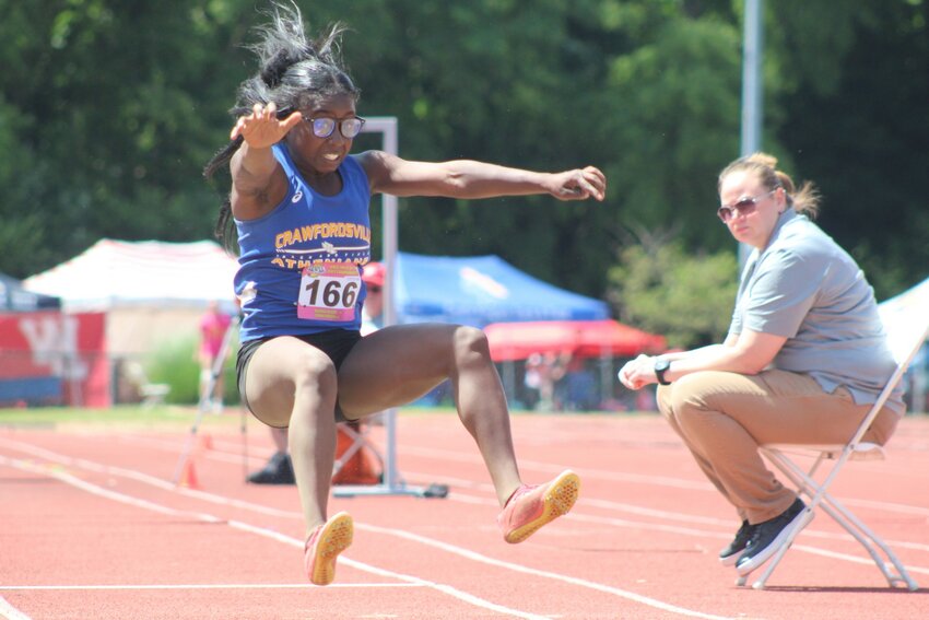 Crawfordsville junior Na'arah Byard was the first Athenian to compete at the IHSAA Track and Field State Finals since 2010 and the first female since 2006.