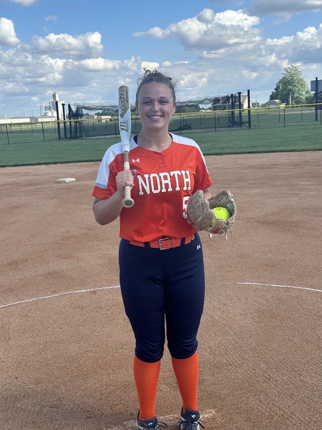 North Montgomery junior Piper Ramey set the single season batting average record this past spring for the Chargers with her .565 average while continuing to be the do-it-all player for North. Ramey is the 2024 JR Softball Player of the Year.