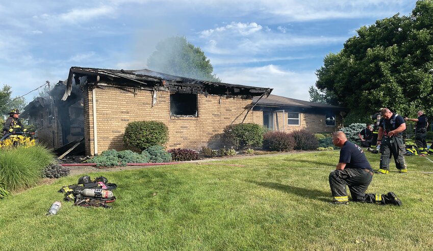 Crawfordsville firefighters were dispatched at 8:03 a.m. Tuesday to a fire at a single-family home at 3405 N. C.R. 100W.