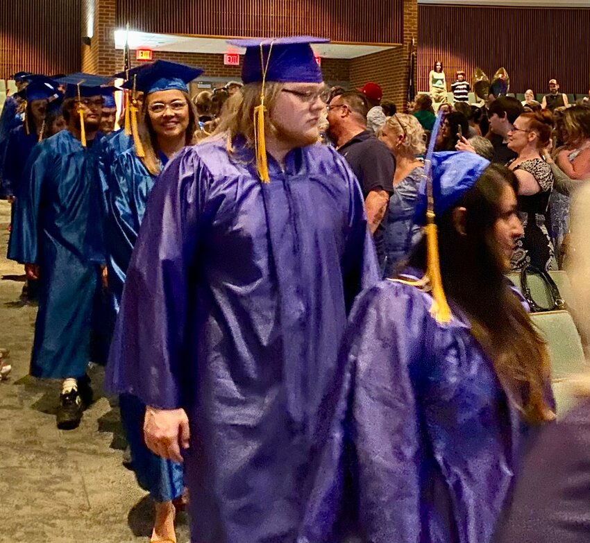 CARA graduates enter the Crawfordsville High School auditorium.