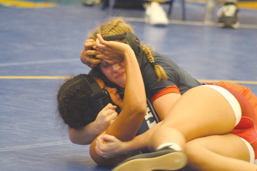 North Montgomery's Hailey Kunz will compete Friday in the first-ever IHSAA girls wrestling regional at Rochester High School.