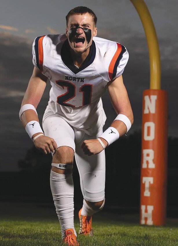 North senior Kelby Harwood is the Journal Review Football Player of the Year.