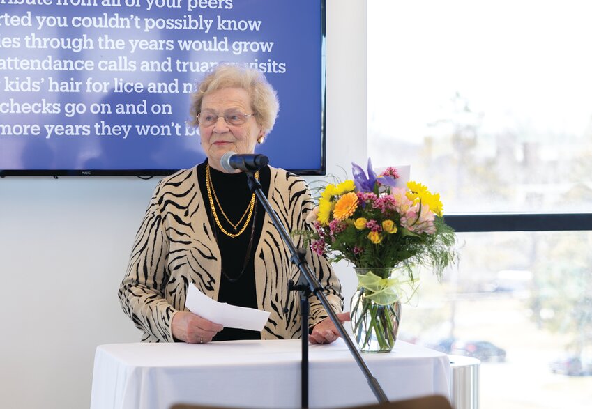 Carolyn Snyder was honored Sunday by colleagues, friends and family for her years of dedicated nursing and volunteer service in Montgomery County.