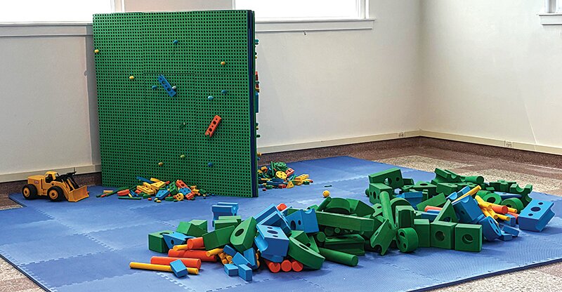 Construction Zone at the Montgomery County Carnegie Museum.