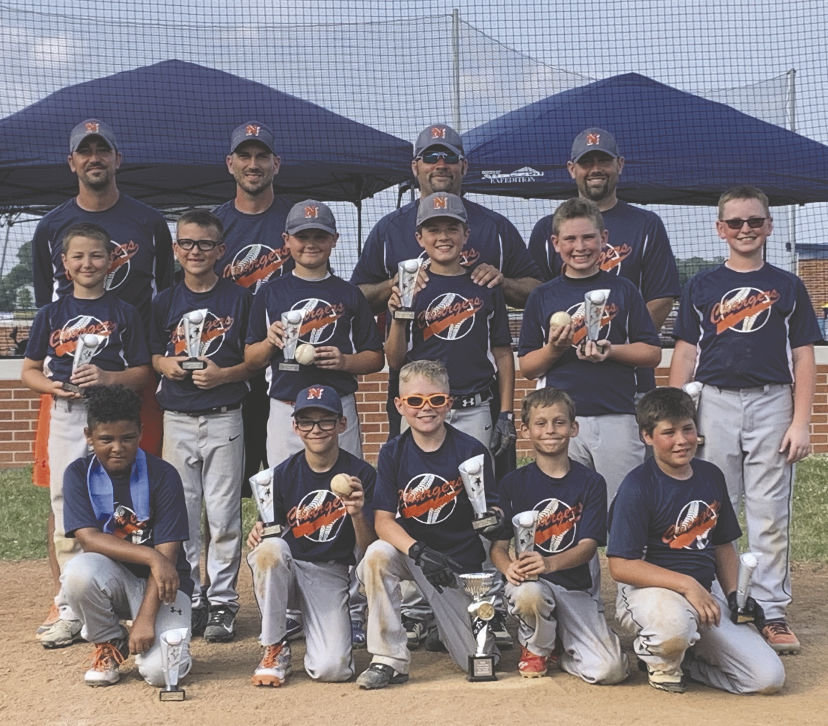 The North Montgomery Baseball Club 10U team went undefeated and finished as champions this past weekend at the Franklin Park All-Star Summer Bash in Greenfield. PICTURED ABOVE: Back Row L-R: Coaches Kyle Thompson, Paul Hintz, Judd Heide, and Mitch Allen. Middle Row L-R: Carter Thompson, Tyler Hintz, Ethan Campbell, Lincoln Heide, Talyn Sheldon, and Brody Roche. Front Row L-R: Braylon Denham, Liam Meadows, Hayden Allen, Lucky Young, amd Isaiah Hopkins.