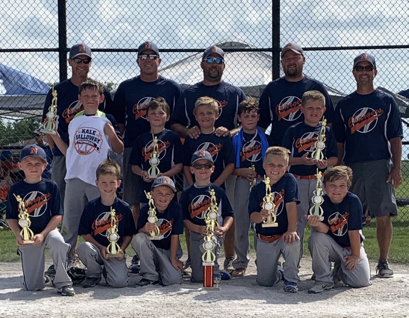 The North Montgomery 8U Baseball Club team finished runner-up this past weekend in the Kale Galloway Memorial Tournament. Pictured Below: Back Row L-R: Coaches Ryan Cole, Rob King, Judd Heide, Justin Lewis, and Bob Campbell. Middle Row L-R: Hunter Powell, Noah Arthur, Paxton Heide, Kohen Bonebrake, and Korbin Lewis. Front Row L-R: Ethan King, Cooper Stephens, Cash Cole, Austin Campbell, Drake Elliot, and Coleston Foxworthy.