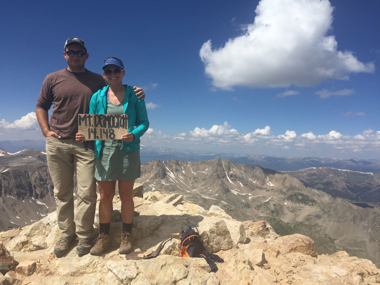 Shelby and Cara McCauley hiked to the summit of Mt. Democrat on their honeymoon in 2016. 