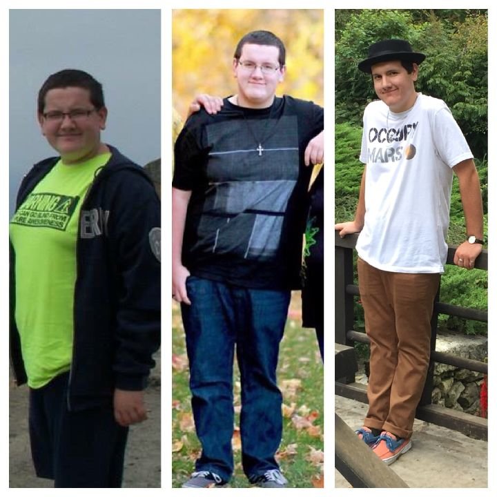Trent Hutson, 17, has transformed his health and fitness with diet and exercise.
