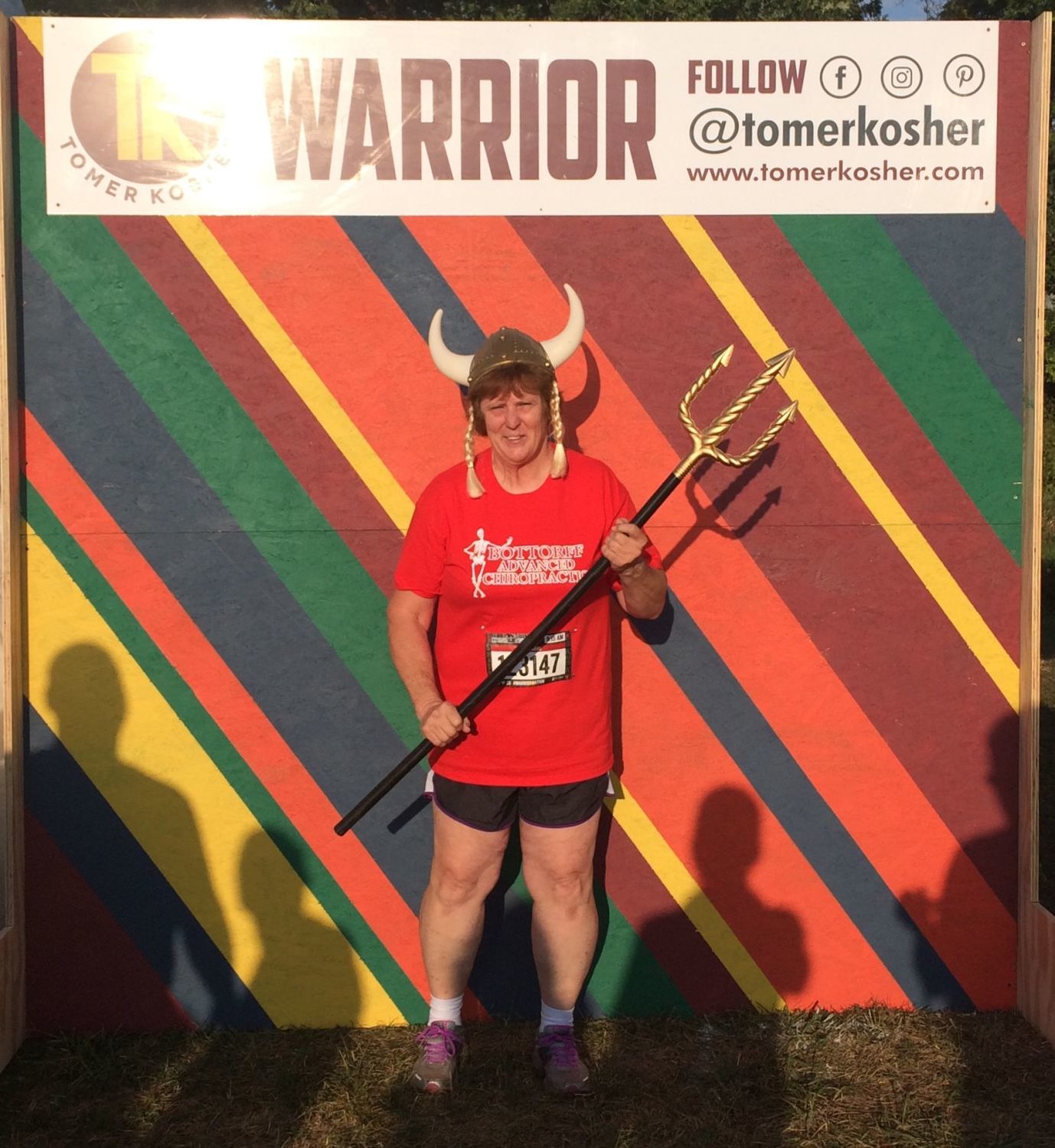 Judy Hammand completed her first Warrior Dash on Saturday.
