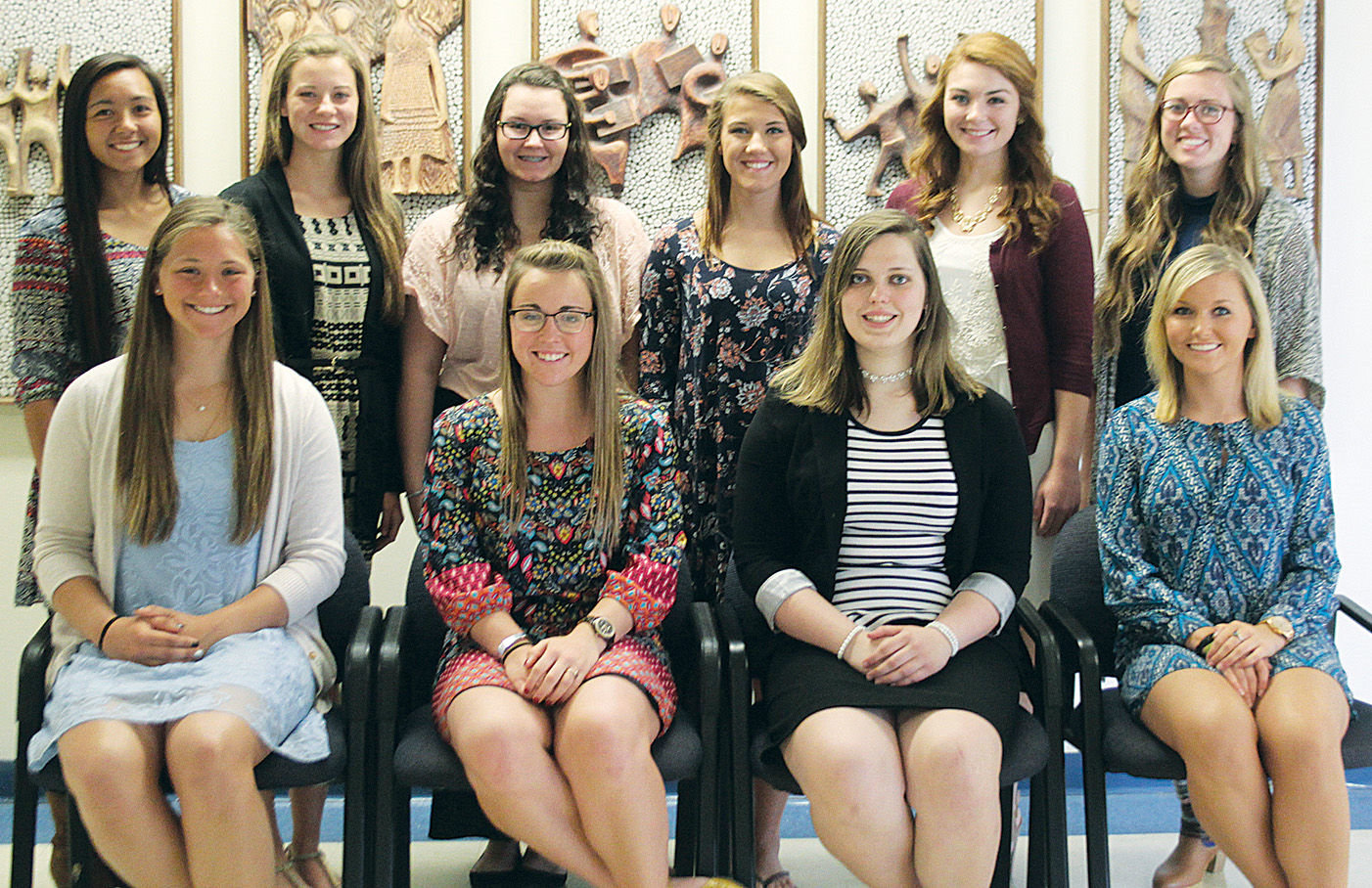 Fountain Central High School Class of 2016 Top Ten students are, from left, front row, Clare McGrady, Abigil Moore, Taylor Bone and Taryn DePugh; back row, Chynna Yager, Cacy Zeller, Lauren Tooker, Taylor Dunlap, Lauren Bowling and Jordan Lindquist.