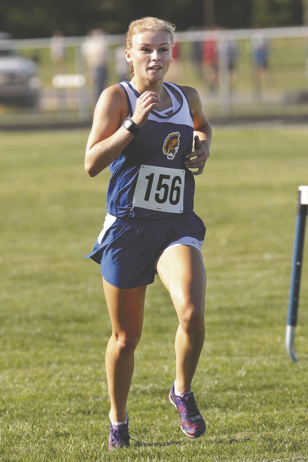 Madison Fry of Crawfordsville won the Fountain Central Cross Country Grand Prix in a time of 19:56. She was the lone girl to finish under 20 minutes.