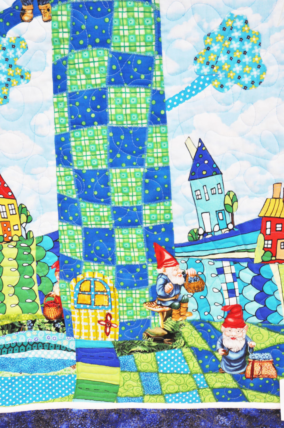 "Gnome Home" by Sara Kleihauer is one of the quilts on display in the Sugar Creek Guild's show at the Carnegie Museum of Montgomery County.
