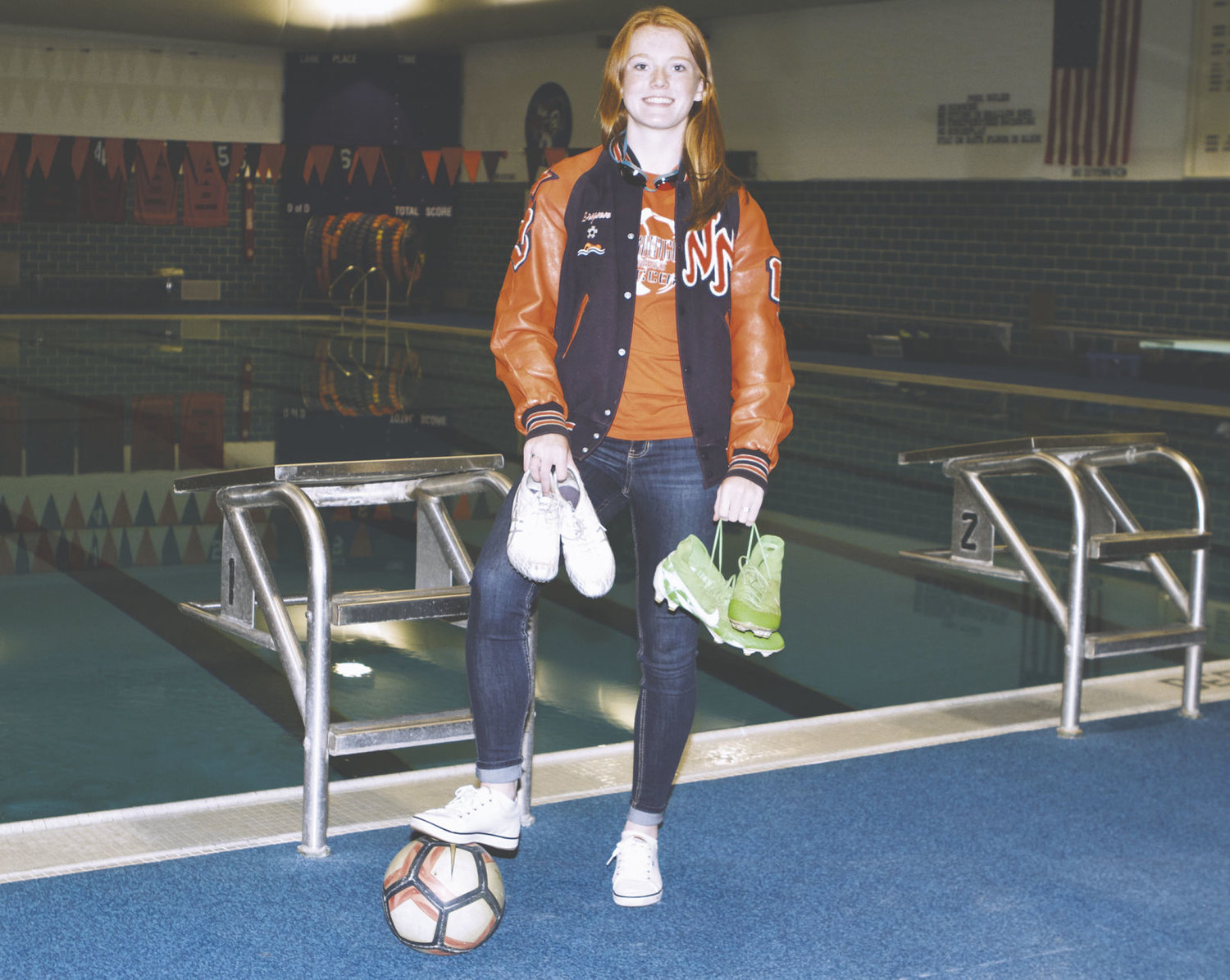 Brynn Anderson shined on the soccer field, in the pool, and on the track for the Chargers.