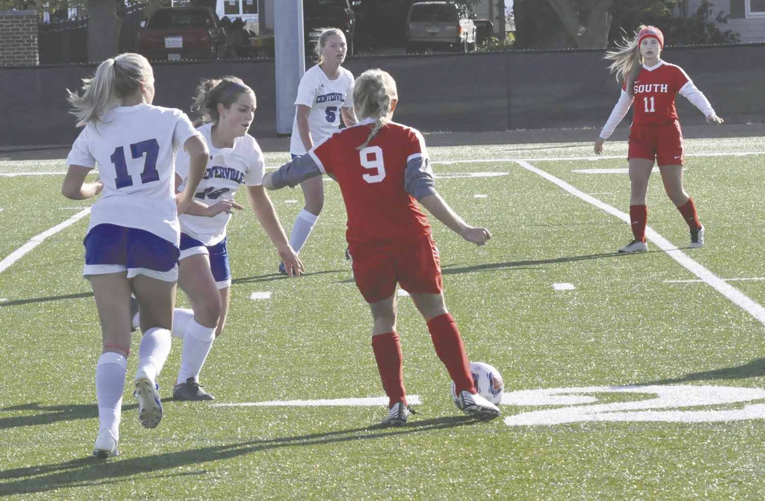 Southmont's Lexie Odum scored the lone Mounties' goal in the 1-0 win over Centerville in the regional semifinal on Saturday.