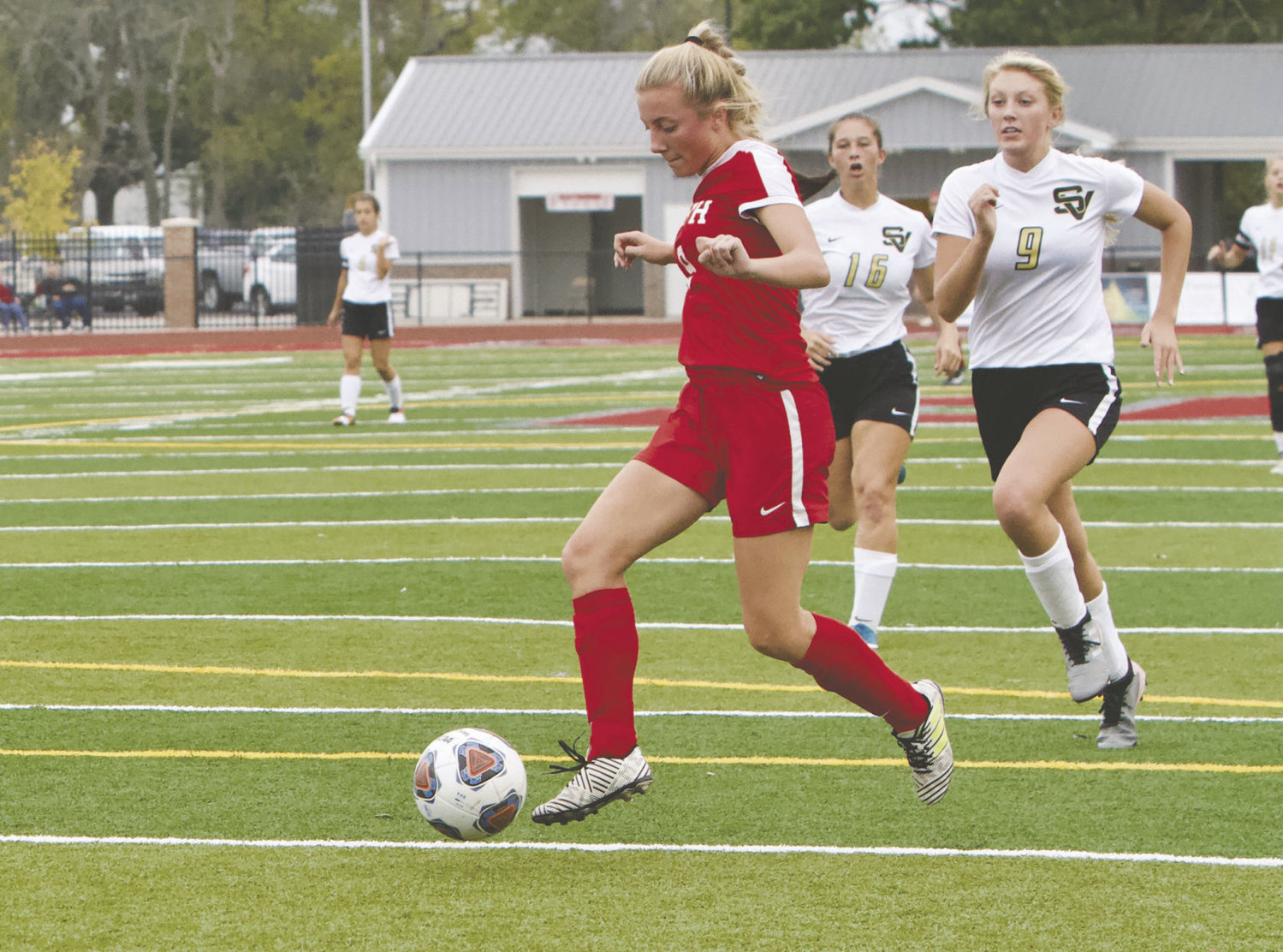 Lexie Odum's five-goal performance led Southmont past South Vermillion in the sectional opener on Thursday.