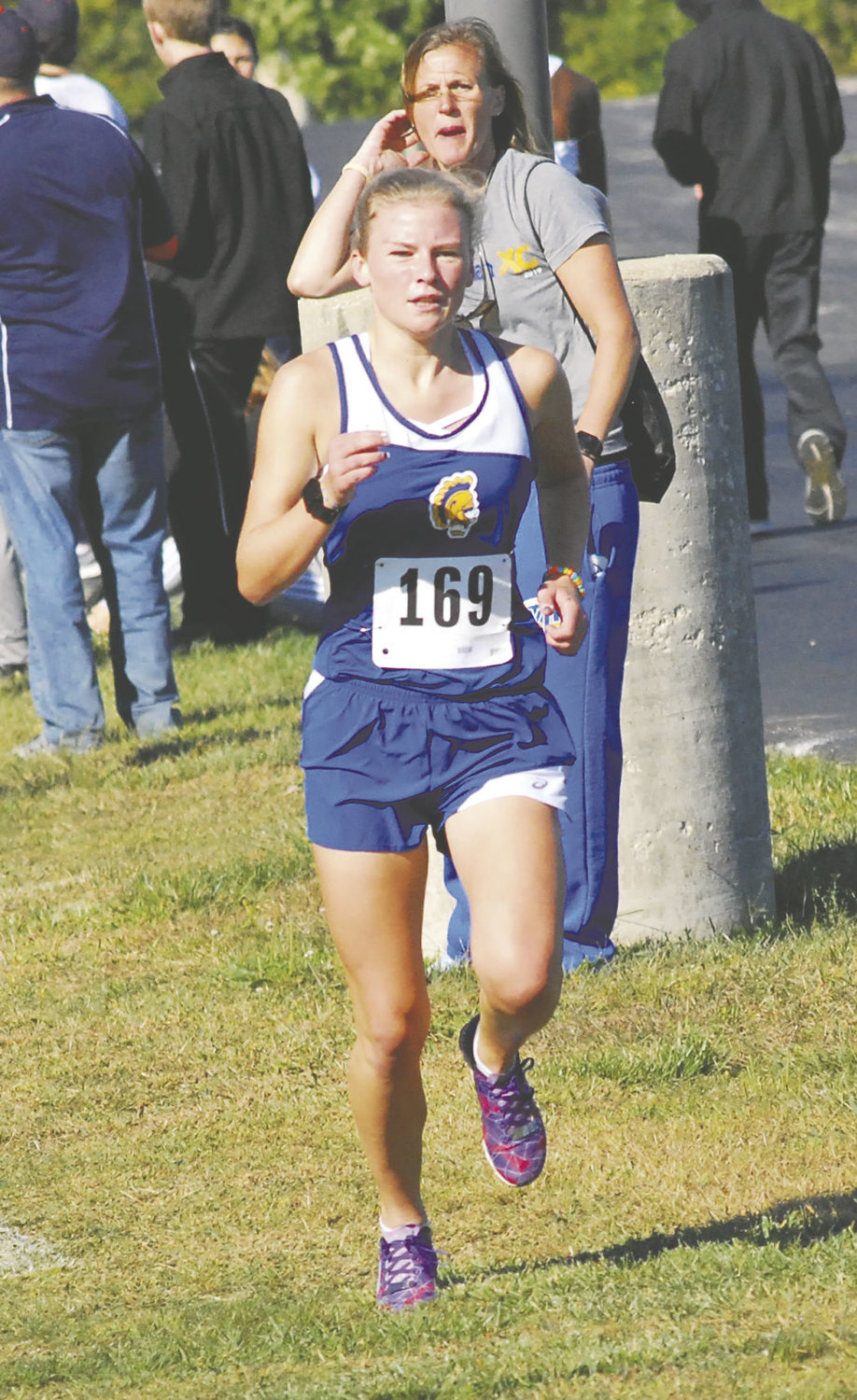 Senior Madison Fry led the Athenians with a third-place finish. 