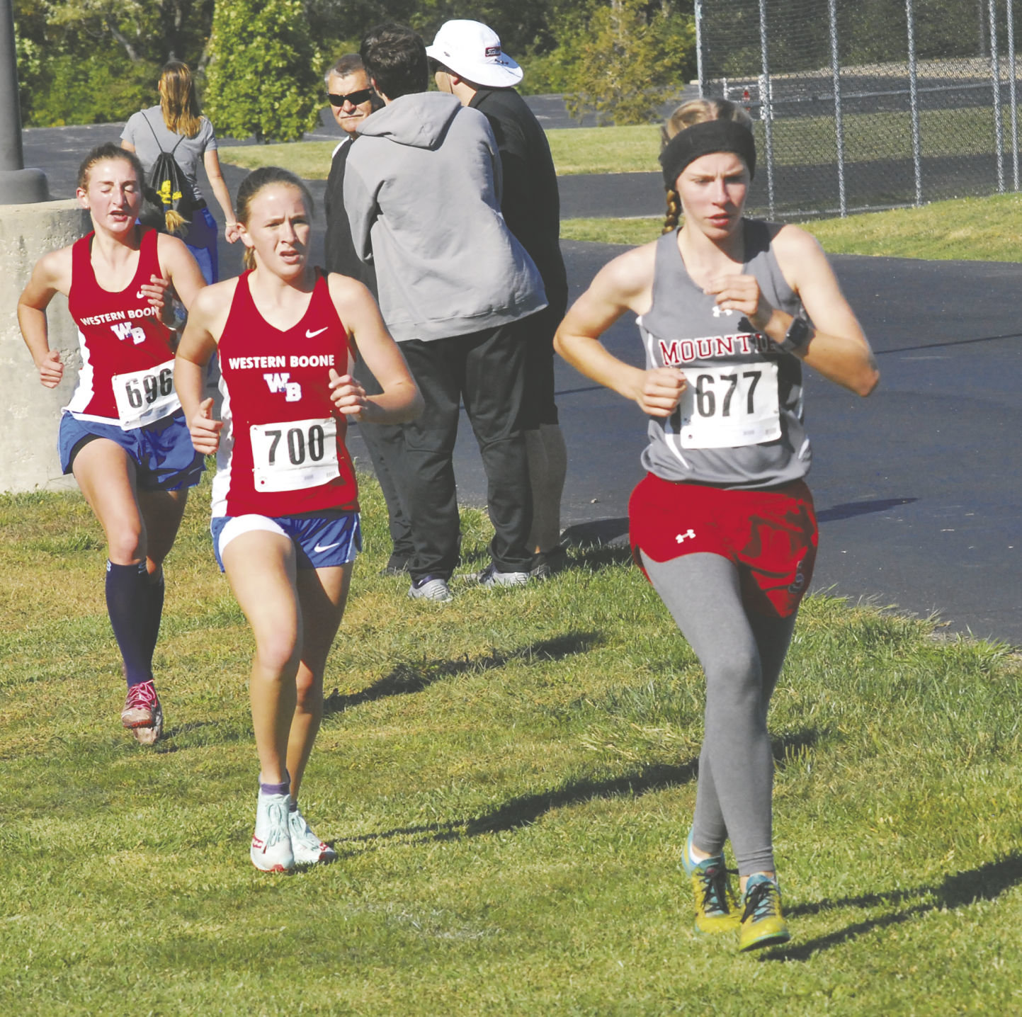 Freshman Faith Allen was fourth overall to lead the Mounties. 
