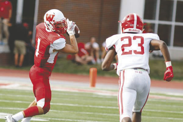 Freshman Cooper Sullivan turned in a breakout performance with 7 catches for 168 yards and two touchdowns in the Little Giant's 34-20 win over Denison on Saturday.