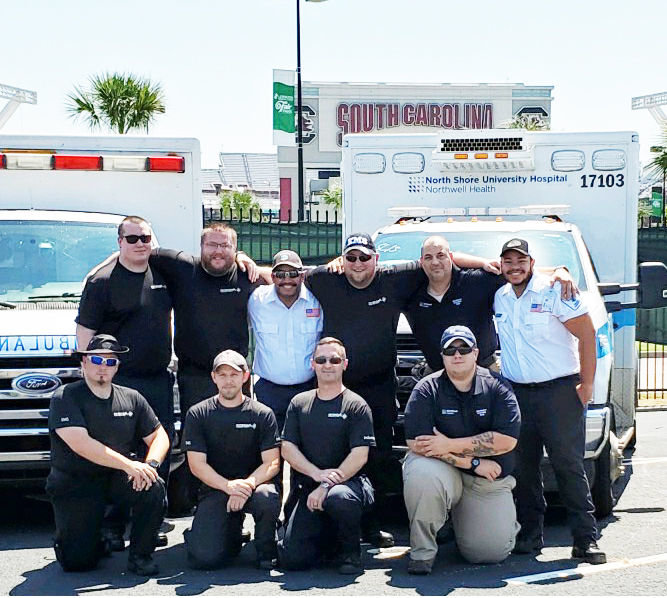 Walnut Township Fire Capt. Kyle McHargue (front row, second from left) was deployed with a team of EMTs to South Carolina this month to assist with the Hurricane Dorian response.