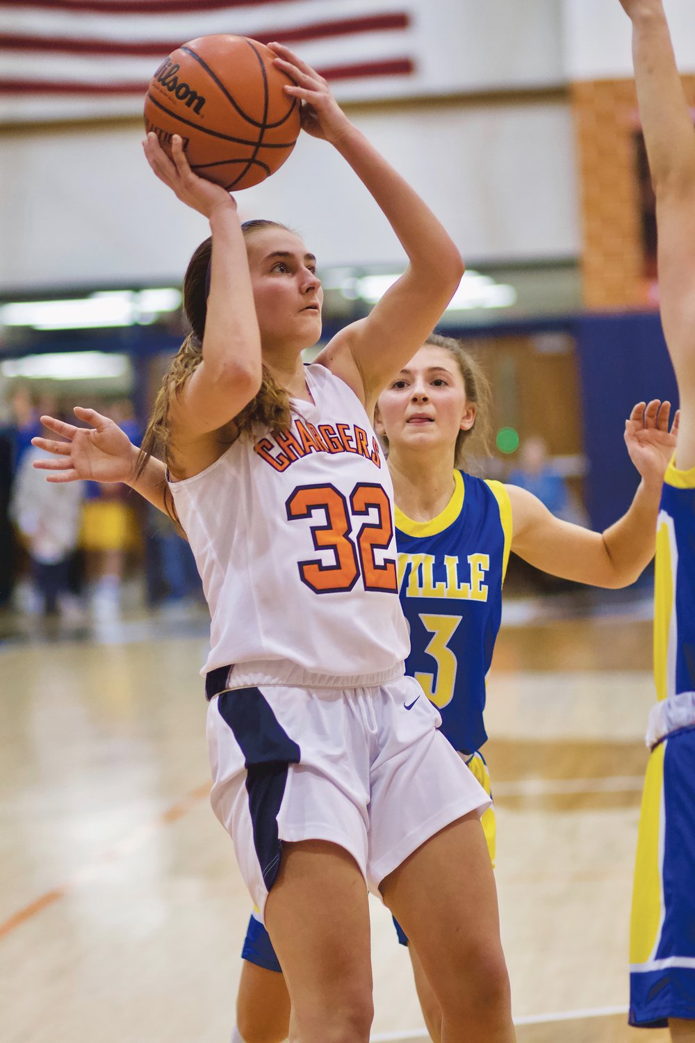 North Montgomery senior Emily Sennett returns as the Chargers top scorer from a year ago at 6.9 points per game.