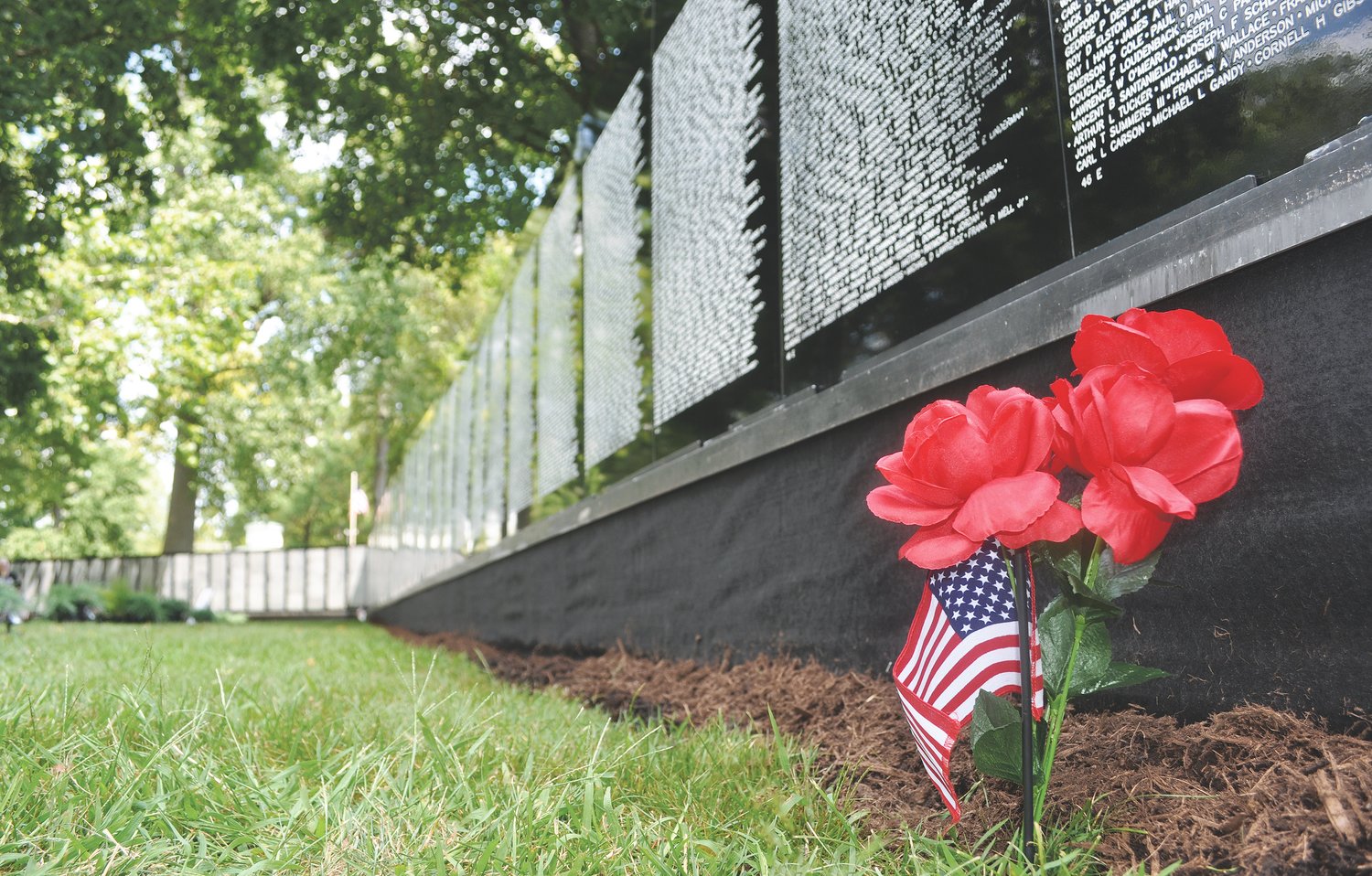 The Vietnam Traveling Memorial Wall was on display at the Lane Place.
