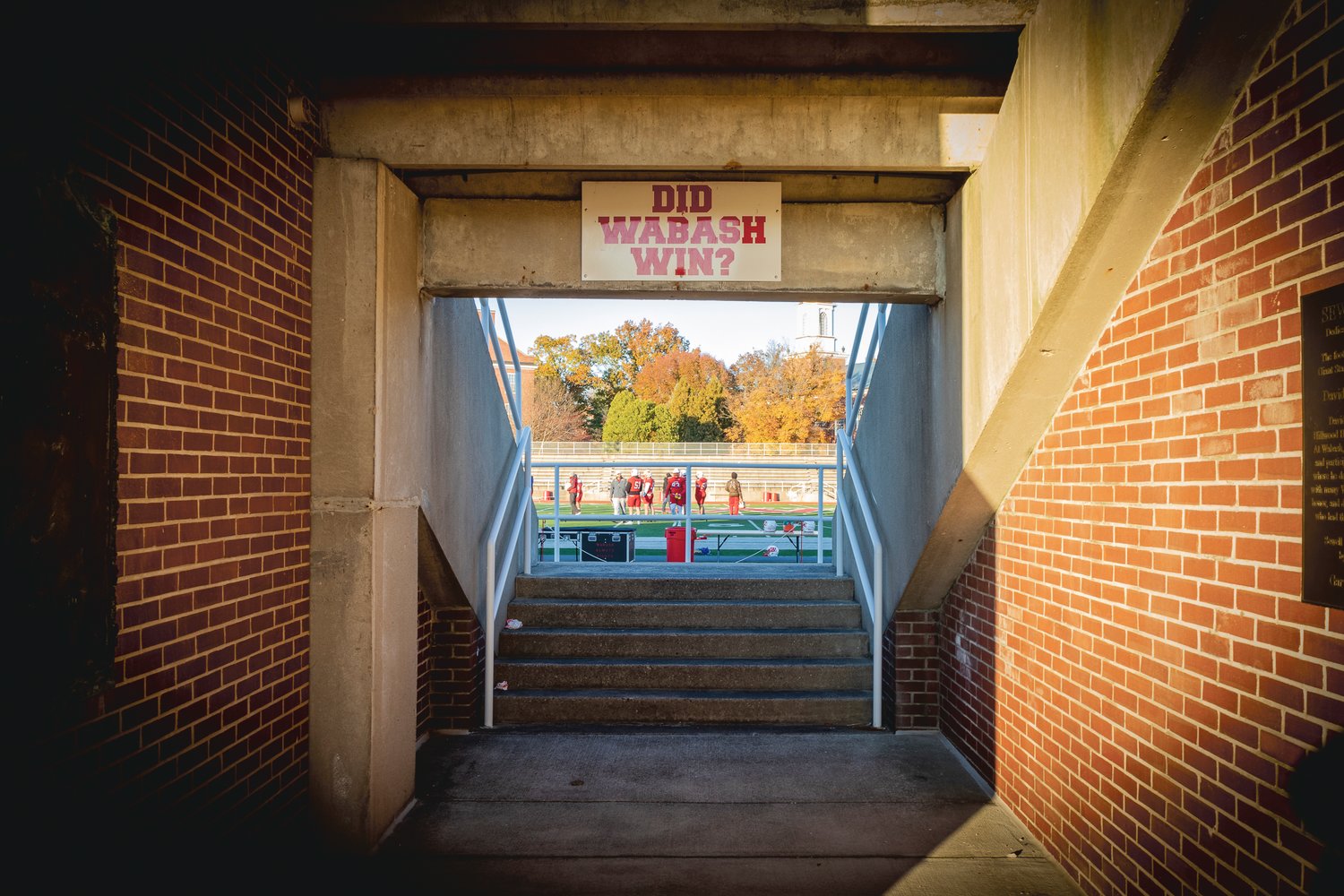 For a final time at Hollett Little Giant Stadium, Wabash football players ran out of the tunnel and onto the field Saturday afternoon.