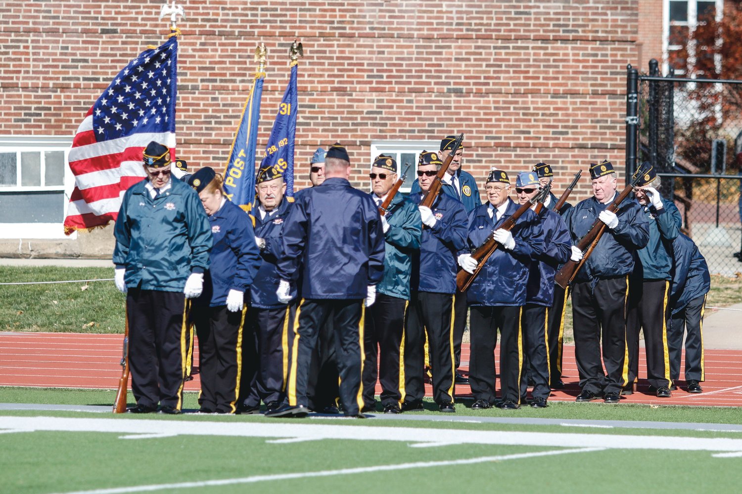American Legion Byron Cox Post No. 72 provided the Color Guard for the Little Giants final home game in honor of Veterans Day.