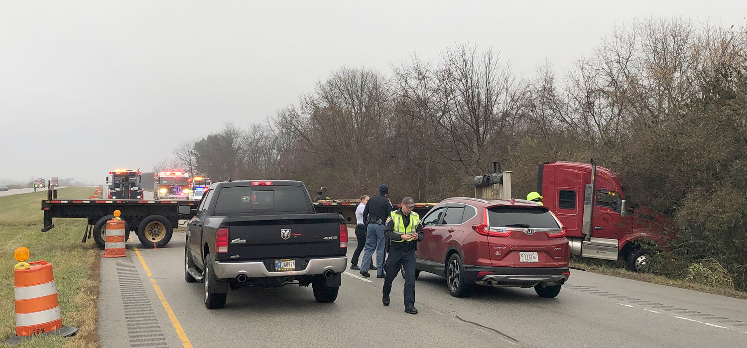 Emergency crews respond to a fatal crash Monday morning on Interstate 74 in the eastbound lanes at the 32.5 mile-marker. This is about 1.5 miles west of Crawfordsville.