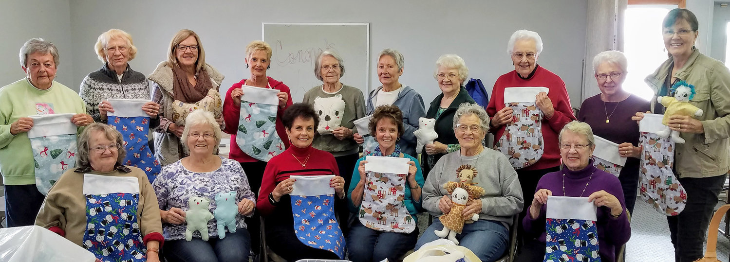 The Mission Minded Merry Matrons (4-M’s) sewing club meets the second Thursday of every month at the Linden United Methodist Church to create comforting gift pillows for recovering Franciscan Healthcare patients in both Crawfordsville and Lafayette..