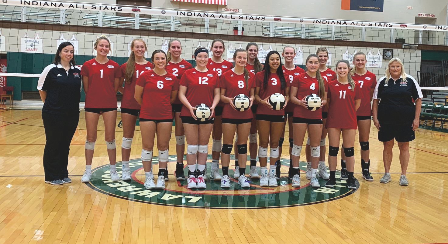 Southmont's Lexi Nelson (Third from the right in the back row) competed in the Indiana All-Star volleyball game on Sunday at Lawrence North High School.