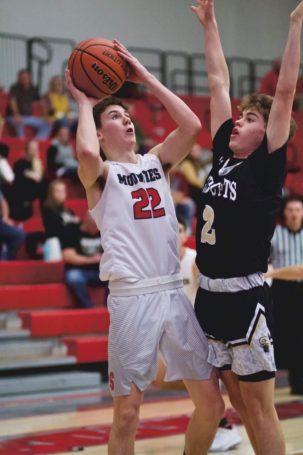 Southmont's Logan Oppy scored seven points in the Mountie's opening season loss to South Vermillion on Tuesday.
