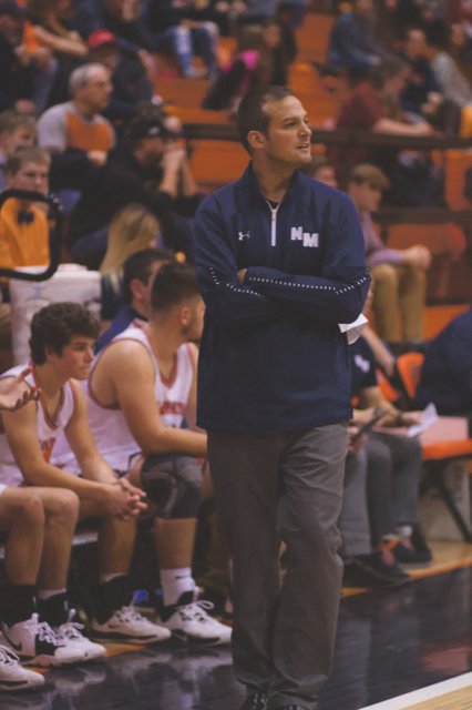 North Montgomery basketball coach Chad Arnold picked up is his first with a 60-44 defeat of Speedway in the season opener on Wednesday.