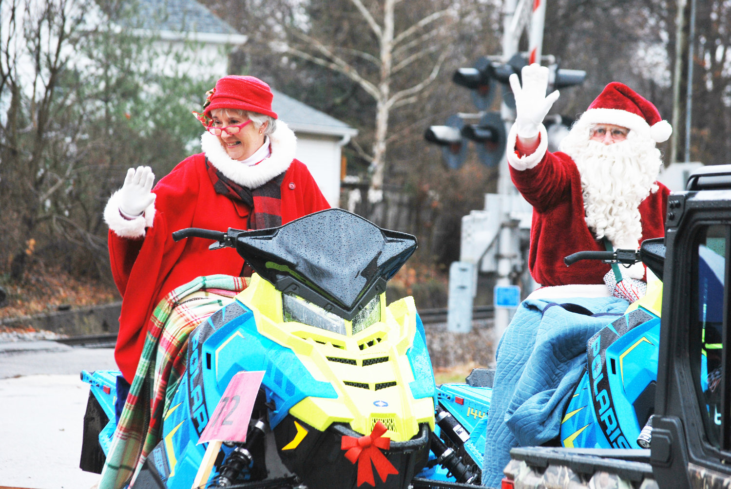Santa and Mrs. Claus wave during a previous Crawfordsville Christmas Parade.