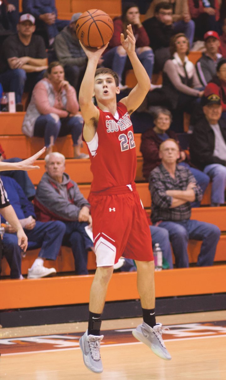 Logan Oppy hit a trio of 3-pointers to lead Southmont with 13 points in its 49-45 win over North Montgomery.