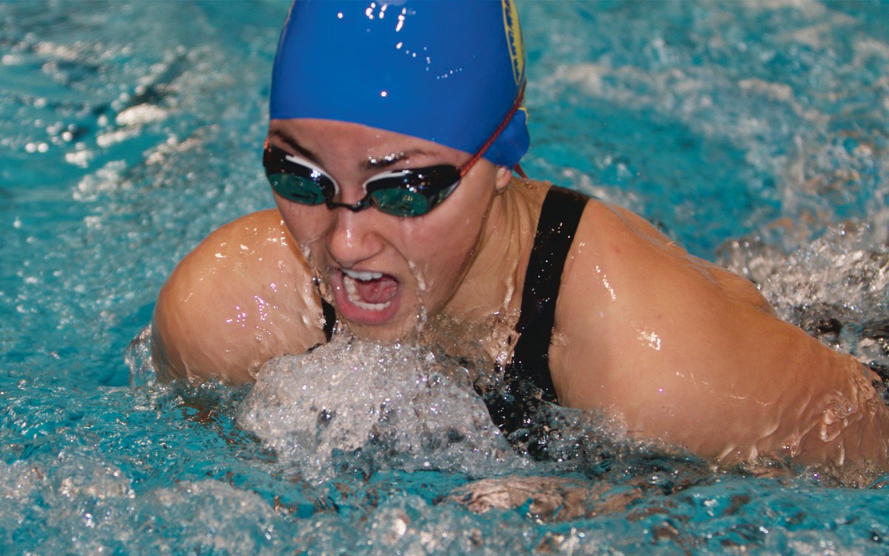 Crawfordsville's Abby Bannon won the 100 breaststroke.