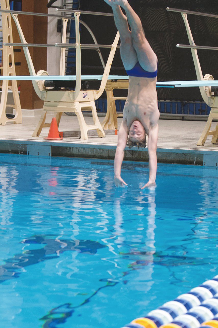 Crawfordsville's Eli Reeves won the boys' diving portion.