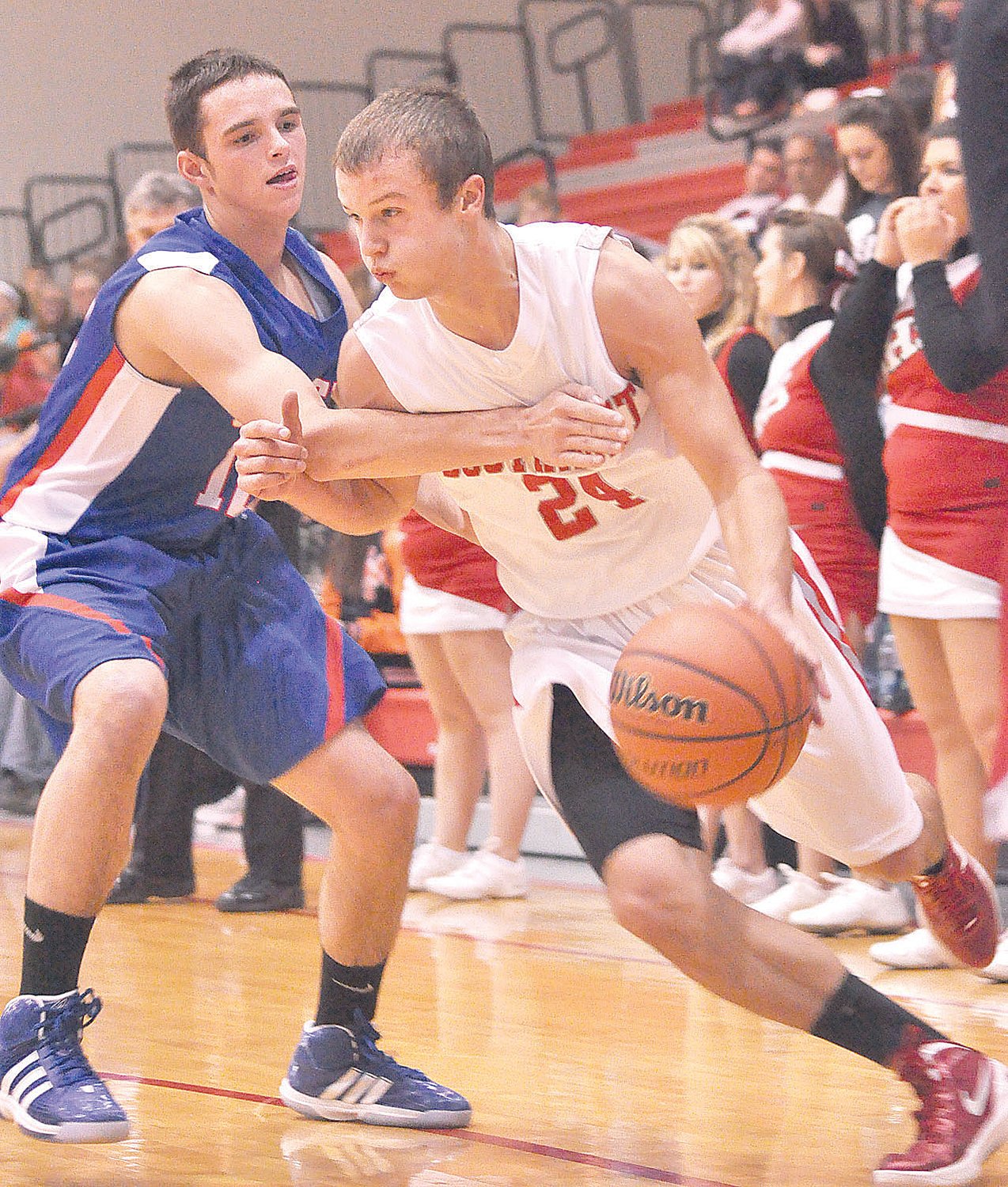 Southmont grad Austin Burton starred on both the gridiron and basketball court for the Mounties.